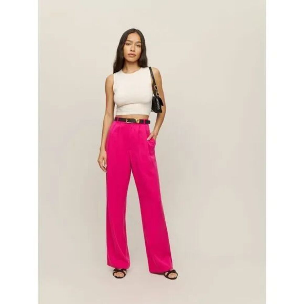 Reformation Hot Pink Wide Leg Pants
